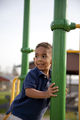 Multi-racial boy at the park